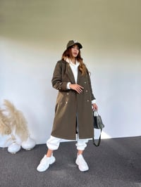 Haki Yeşil Premium TrençkotGausKABANGU00541