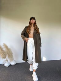 Haki Yeşil Premium TrençkotGausKABANGU00541