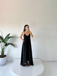 Hermosa Siyah Örgü Askılı Elbise GausELBİSEGU001640