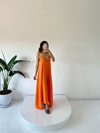 Hermosa Turuncu Örgü Askılı ElbiseGausELBİSEGU0014642