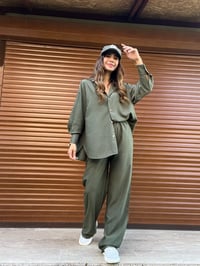 İthal Kumaş Haki İkili TakımGausTAKIMGU00435