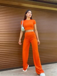 İva Turuncu Crop Pantolon TakımGausTAKIMGU00325