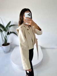 Jamie Krem Kısa Trençkot GausCEKETGU001699