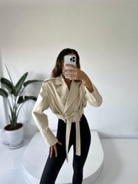 Jamie Krem Kısa Trençkot GausCEKETGU001699