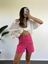 Juana Pembe Gold Düğmeli Şort GausŞORTGU001190