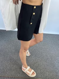 Juana Siyah Gold Düğmeli ŞortGausŞORTGU001197