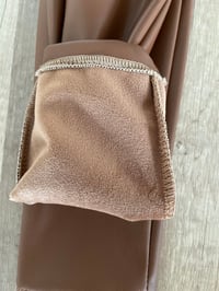 Kahverengi Deri Tayt Yüksek Bel