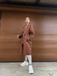 Kahverengi Premium TrençkotGausKABANGU00472