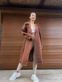 Kahverengi Premium TrençkotGausKABANGU00472