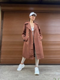 Kahverengi Premium TrençkotGausKABANGU00472