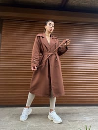 Kahverengi Premium TrençkotGausKABANGU00472