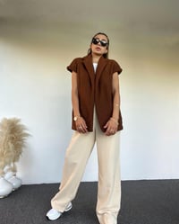 Kahverengi Suni Kürk YelekGausYELEKGU00488