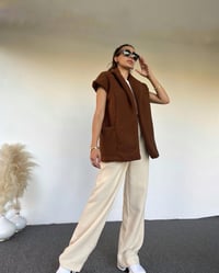 Kahverengi Suni Kürk YelekGausYELEKGU00488