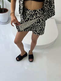 Lindea Leopar Desenli Şort Etekli Ceketli İkili TakımGausTAKIMGU001440
