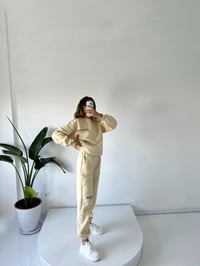 Lucky Bej Oversize Şardonlu Eşofman TakımGausTAKIMGU001830