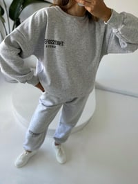 Lucky Gri Oversize Şardonlu Eşofman TakımGausTAKIMGU001828