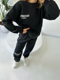 Lucky Siyah Oversize Şardonlu Eşofman TakımGausTAKIMGU001829
