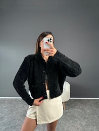 Luxury Siyah Yumuşak HırkaGausHIRKAGU002401