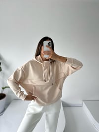 Minsu Bej Oys Kumaş SweatshirtGausSWEATSHIRTGU002277