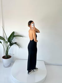 Mirinda Siyah Sırt Dekolteli Maxi ElbiseGausELBİSEGU001762