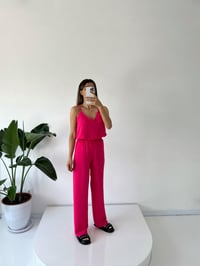 Monita Fuşya Ayrobin İp Askılı Pantolonlu TakımGausTAKIMGU001528