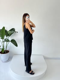 Monita Siyah Ayrobin İp Askılı Pantolonlu Takım GausTAKIMGU001520