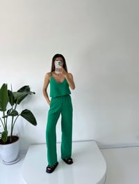 Monita Yeşil Ayrobin İp Askılı Pantolonlu TakımGausTAKIMGU001524