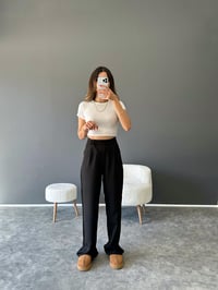 Moves Siyah Yandan Düğmeli PantolonGausTAKIMGU002360