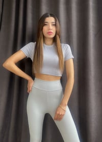 Mujer Açık Gri Kaşkorse Fitilli TaytGausTAYTGU00162