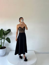 Nadenka Siyah İp Askılı Midi ElbiseGausELBİSEGU001494