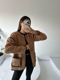 Nefel Camel İthal Kürk İşlemeli CeketGausCEKETGU002290