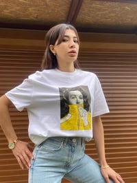 Orijinal Marka Baskılı Beyaz Oversize TshirtGausTSHIRTGU00132
