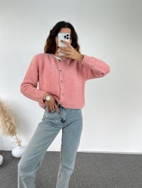 Pembe Teddy Gold Düğme HırkaGausHIRKAGU00794