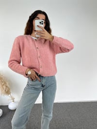 Pembe Teddy Gold Düğme HırkaGausHIRKAGU00794