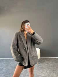Pool Gri Oversize Premium Kaşe CeketGausCEKETGU002390
