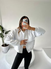 Premium Beyaz Astarlı Bomber CeketGausCEKETGU001942