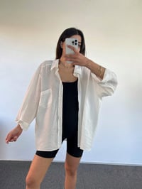 Premium Beyaz Basic Salaş Gömlek GausGÖMLEKGU00938