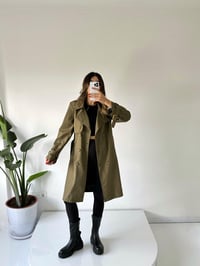 Premium Haki Astarlı Uzun TrençkotGausKABANGU002000