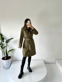 Premium Haki Astarlı Uzun TrençkotGausKABANGU002000