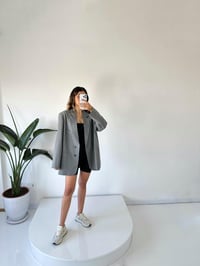 Premium Oversize Gri Blazer CeketGausCEKETGU001741