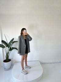 Premium Oversize Gri Blazer CeketGausCEKETGU001741