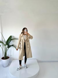 Premium Taş Astarlı Uzun TrençkotGausKABANGU001794