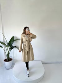 Premium Taş Astarlı Uzun TrençkotGausKABANGU001794