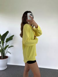 Sarı Oversize Krinkıl Gömlek GausGÖMLEKGU001251