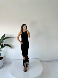 Siyah Ajurlu Triko ElbiseGausELBİSEGU001604