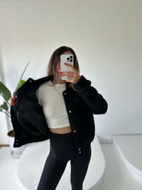 Siyah Buklet Teddy Bomber CeketGausCEKETGU001875