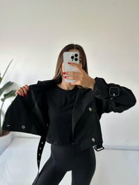 Siyah Kısa Astarlı TrençkotGausCEKETGU001921