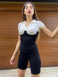 Siyah Korse Detaylı Kolsuz Tulum GausTULUMGU00362