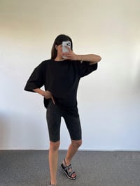 Siyah Oversize Tshirt GausTSHIRTGU00936