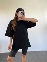 Siyah Oversize Tshirt GausTSHIRTGU00936